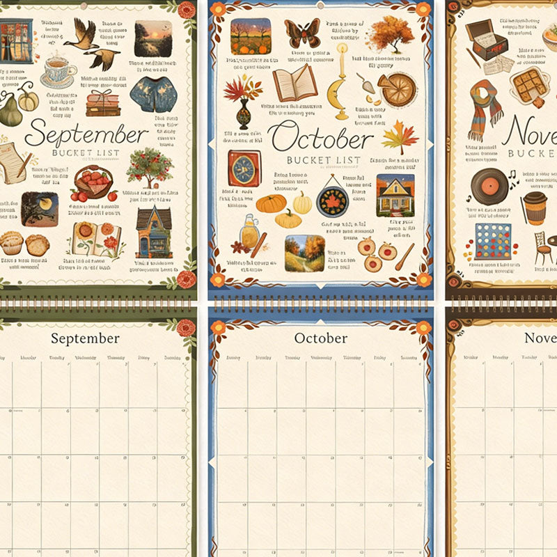 ✨2026 Bucket List Calendar📅It’s A Reminder To Live Fully. 🍂🌸