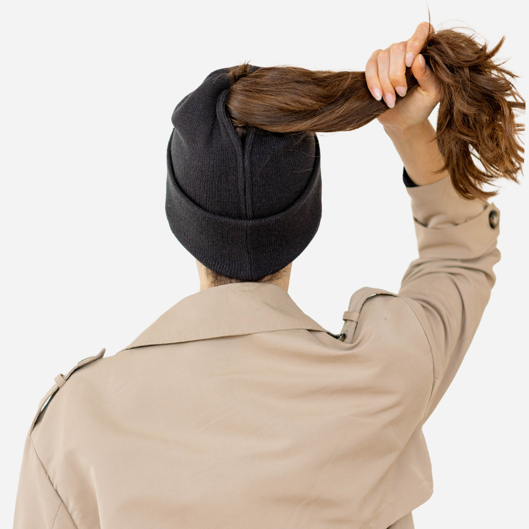 Magnetic Ponytail Beanie-Winter Knit Toque