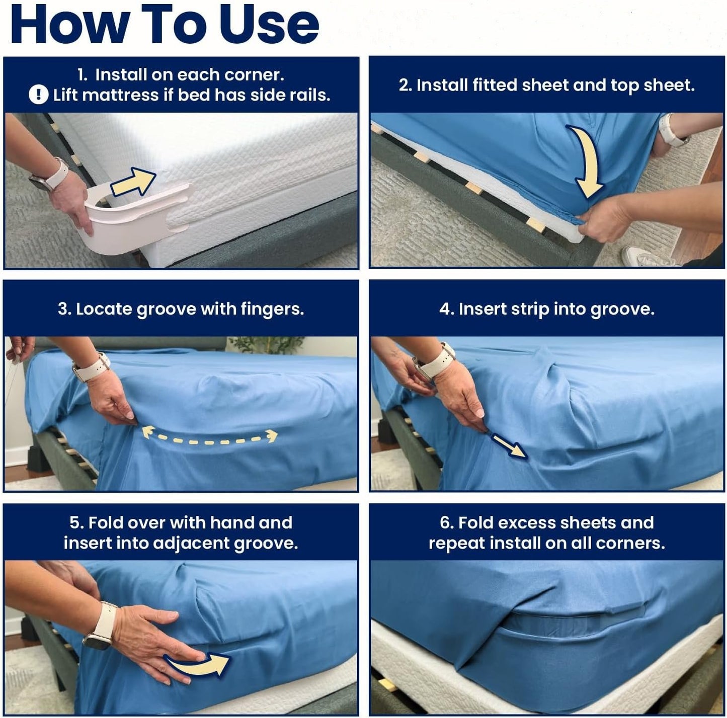 🔥Today 60% OFF - Sheet Holders - Secure Bed Sheets Firmly in Place