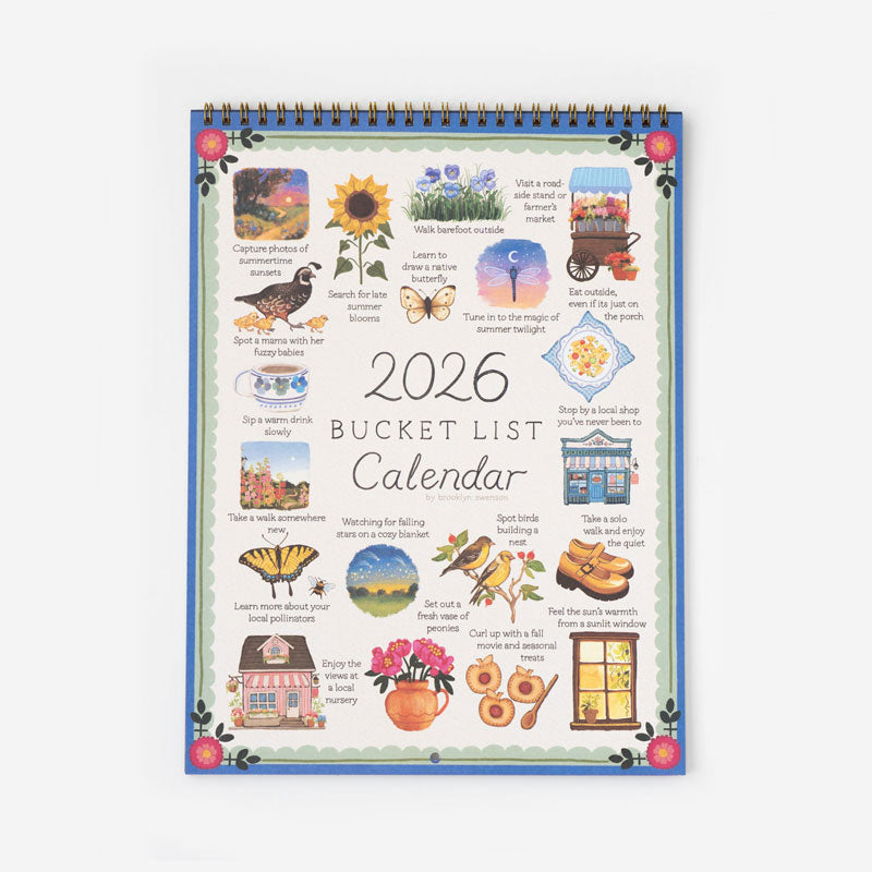 ✨2026 Bucket List Calendar📅It’s A Reminder To Live Fully. 🍂🌸
