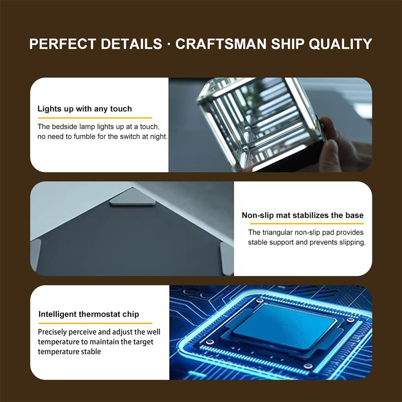 🔥💥Infinite Space Abyss Lamp - 4D Tesseract Hyper Cube LED Night Light | Touch Dimming, Rechargeable Futuristic Room & Gaming Setup Decor