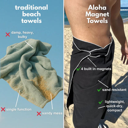 Genius magnetic towel– Dry Towel for Beach, Gym & Travel