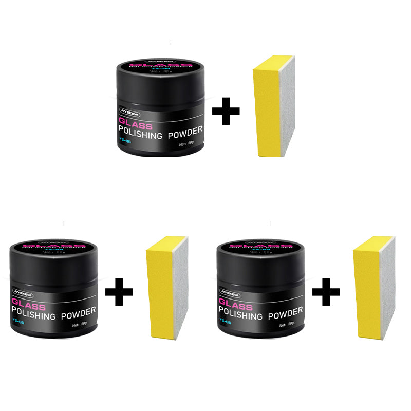 🚗 BUY 2 GET 3! 💎 CERIUM OXIDE POLISHING POWDER - Professional Glass Scratch Remover, Restores Clarity on Windows & Mirrors, Easy-to-Use Formula with Quick Results ✨🧽