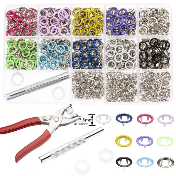 Metal Snaps Buttons Kit – Ultimate DIY Crafting Set for Fashion & More